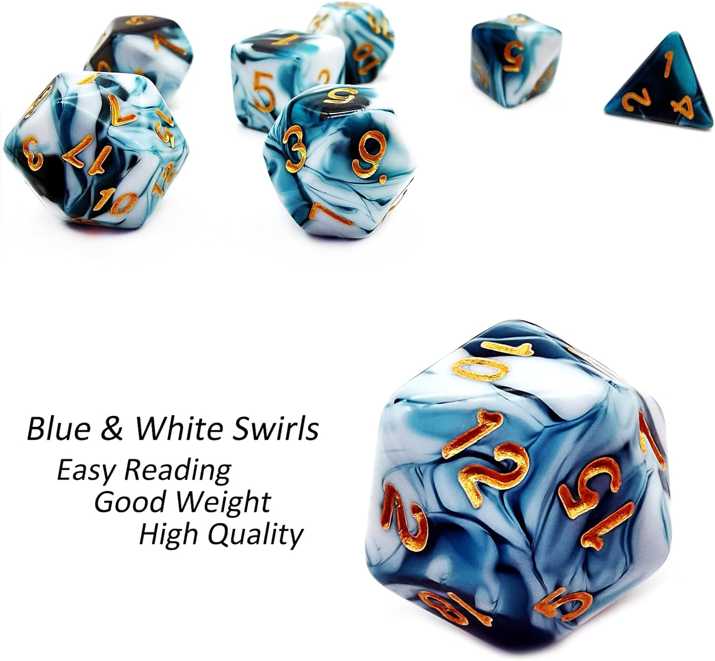 DND Dice Set 3 Sets Polyhedral Dice for Dungeons and Dragons DND Dice TRPG Table Board Roll Playing Games