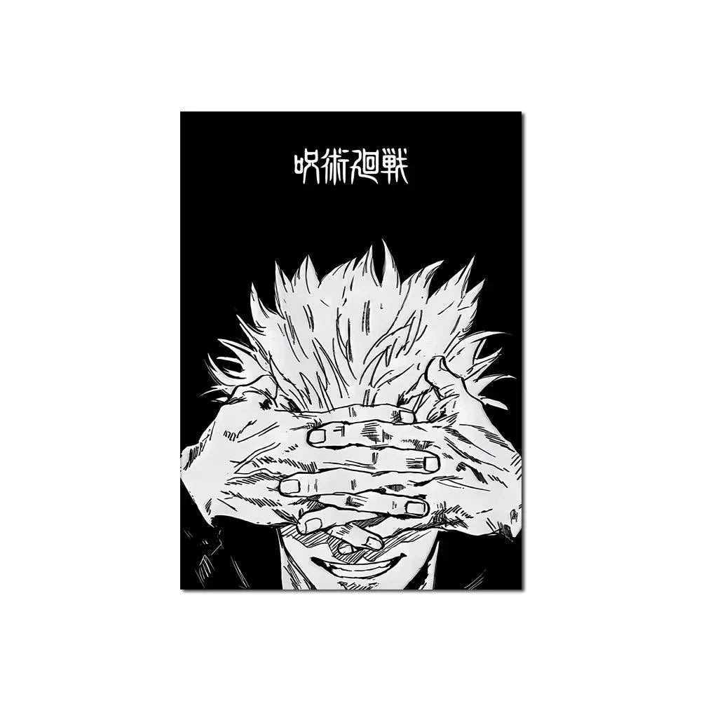 Japanese Abstract Jujutsu Kaisen Posters Anime Wall Art Kinji Hakari Pictures Satoru Gojo Manga Canvas Painting