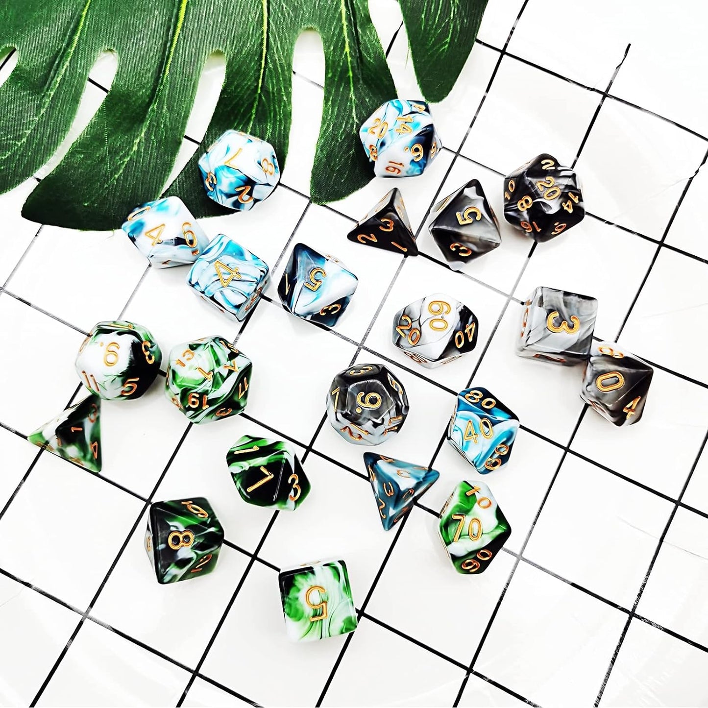 DND Dice Set 3 Sets Polyhedral Dice for Dungeons and Dragons DND Dice TRPG Table Board Roll Playing Games