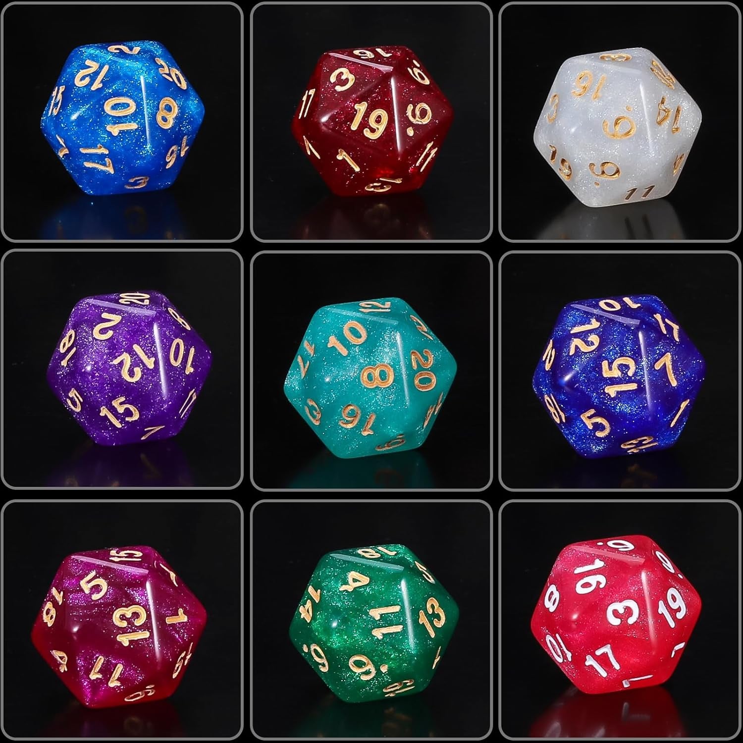 DND Dice Set 10X7 (70 Pieces) Polyhedral Dice for Dungeons and Dragons D&D RPG MTG Role Playing Games with 1 Drawstring Bag