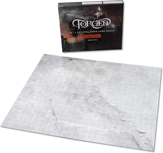 Dry Erase Battle Board with Grid and Hex Map Pattern - Gameboard Only Edition - Compatible with D&D RPG Games for Use as a Game Mat, DND Mat, Battle Mat, or Dungeons and Dragons Board