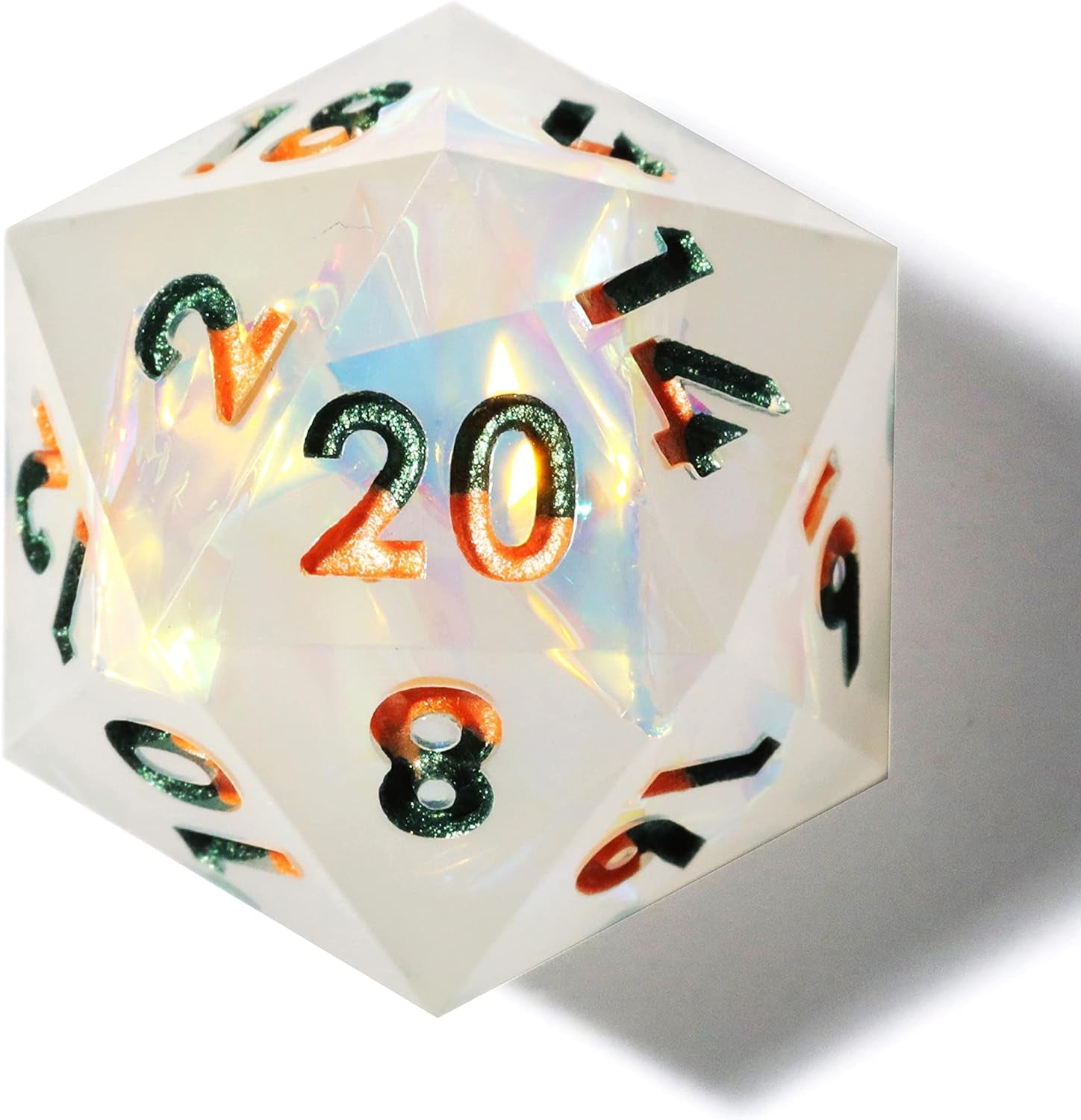 Resin MTG 7Pcs Dungeons and Dragons D&D TTRPG Polyhedral Plating Collection Sharp Edged Dice Set