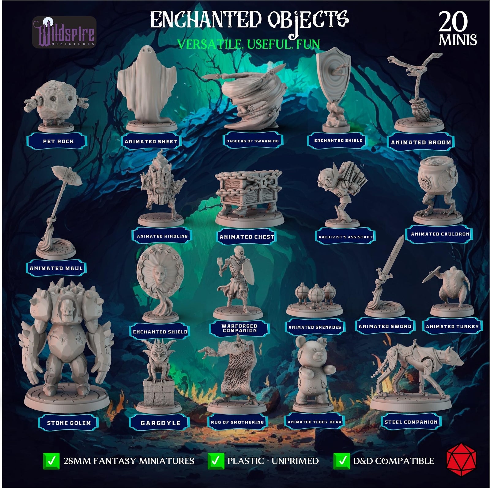 Spellblades & Enchanted Objects for DND Miniatures 28Mm-32Mm Characters, NPC ...
